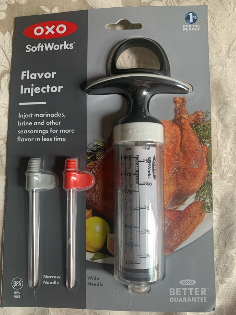 Oxo SoftWorks Flavor Injector in Black, Clear, Red